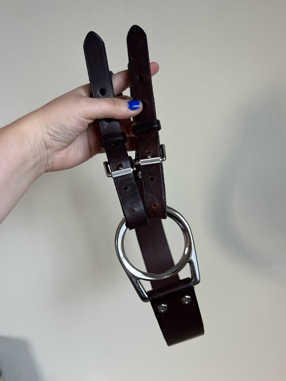 Ralph Lauren Brown Leather O Ring Buckle Strap Belt - Picture 6 of 15